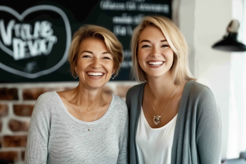 mom and daughter